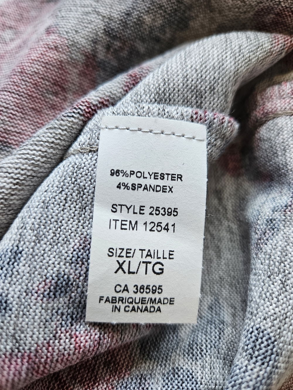 NWT Deadstock Sears Canada Floral Bell Sleeve A-Line Tunic Dress Grey Red XL - Picture 8 of 12